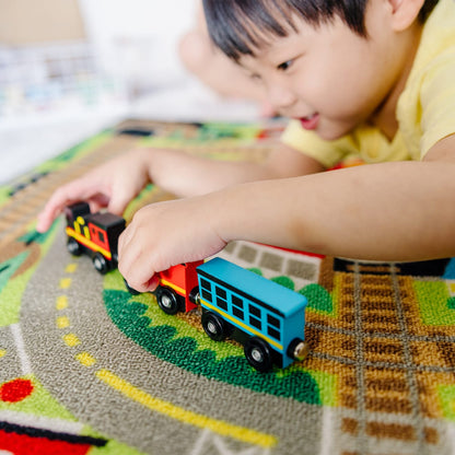 Melissa & Doug Round The Rails Train Rug