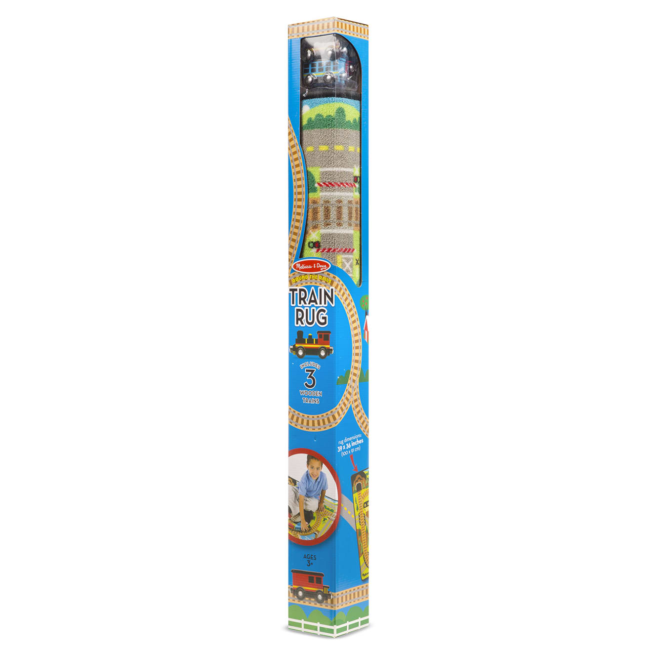 Melissa & Doug Round The Rails Train Rug