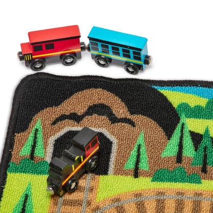 Melissa & Doug Round The Rails Train Rug