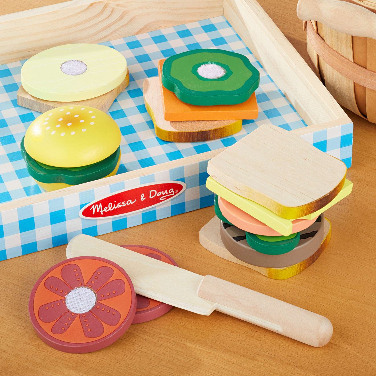 Melissa & Doug Sandwich Making Set - Wooden Play Food
