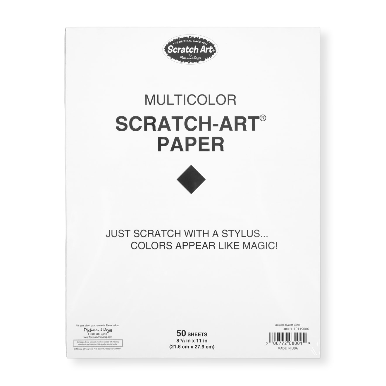 Melissa & Doug Scratch Art Paper Multicolor (50 Sheets)
