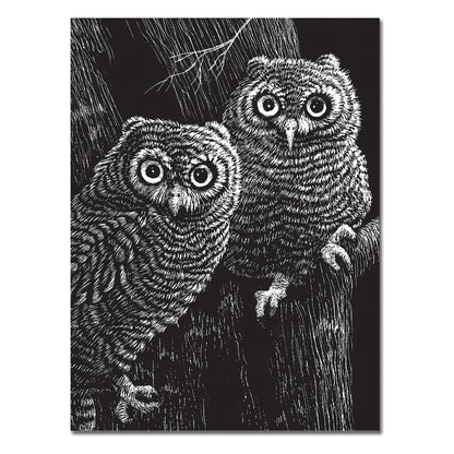Melissa & Doug Scratch Art Black Coated 12 Pt. Scratchboards (12 Boards)