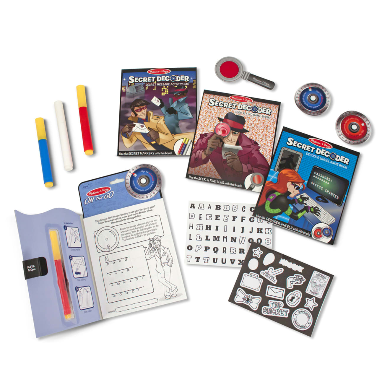 Melissa & Doug Secret Decoder Deluxe Activity Set - On The Go