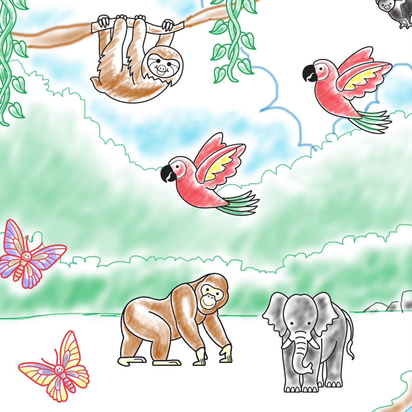 Melissa & Doug Stamp-a-Scene Rain Forest