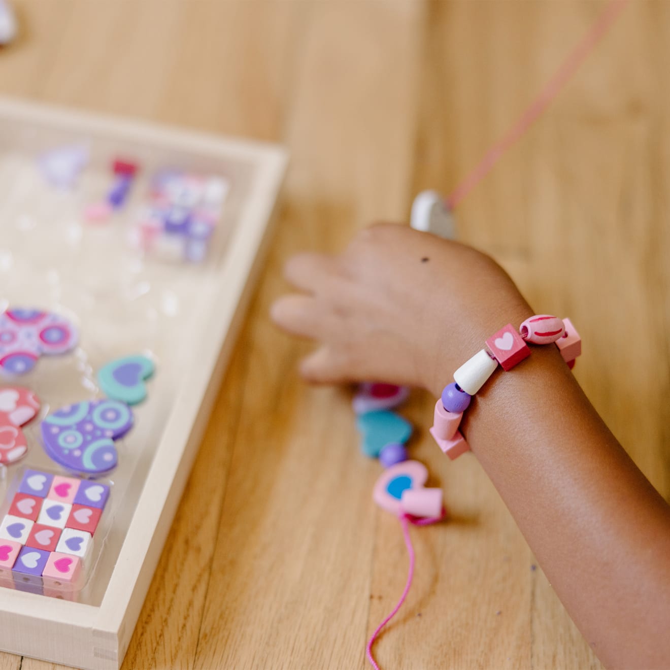 Melissa & Doug Created By Me! Heart Beads Wooden Bead Kit