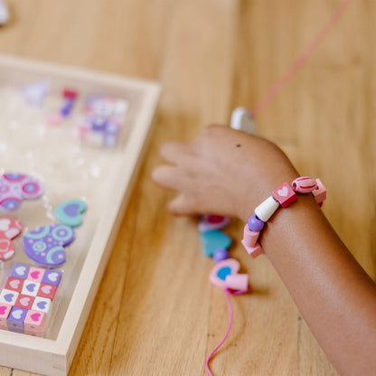 Melissa & Doug Created By Me! Heart Beads Wooden Bead Kit