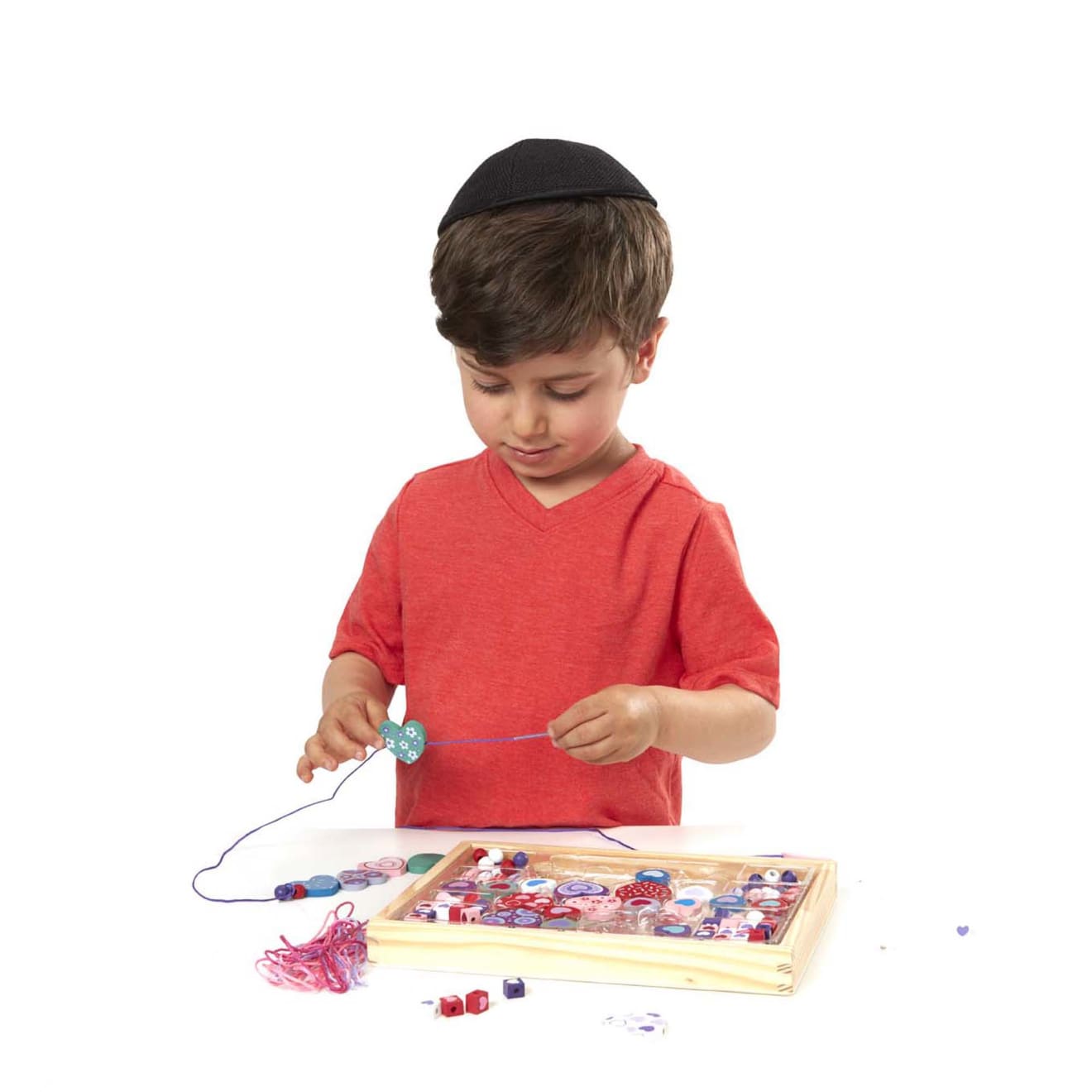 Melissa & Doug Created By Me! Heart Beads Wooden Bead Kit
