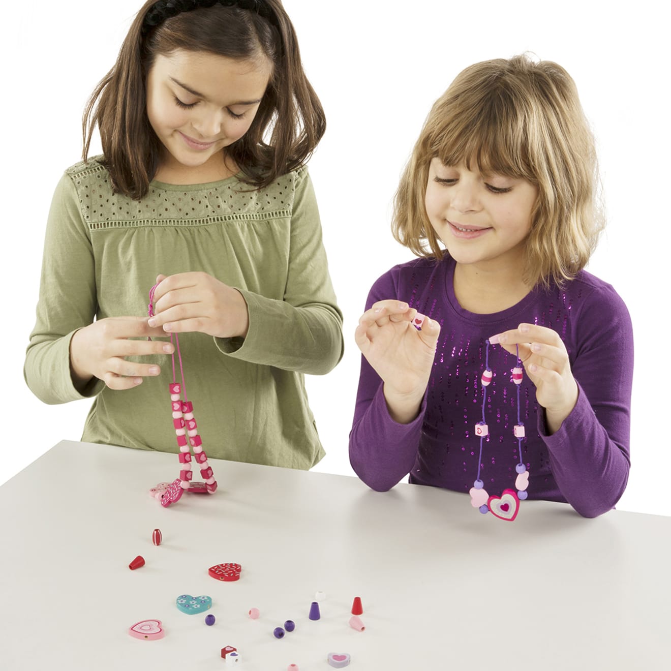 Melissa & Doug Created By Me! Heart Beads Wooden Bead Kit