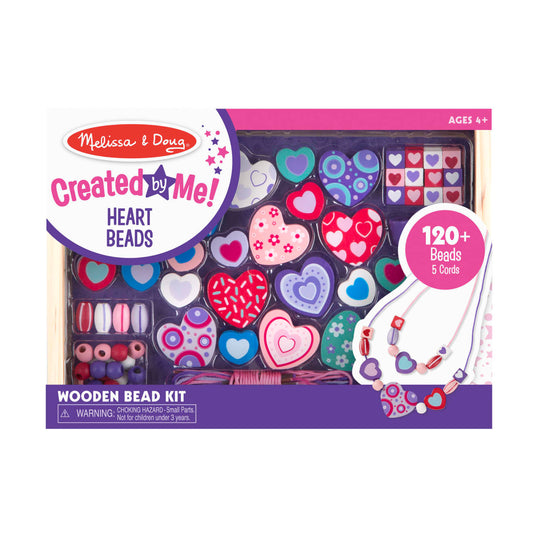 Melissa & Doug Created By Me! Heart Beads Wooden Bead Kit