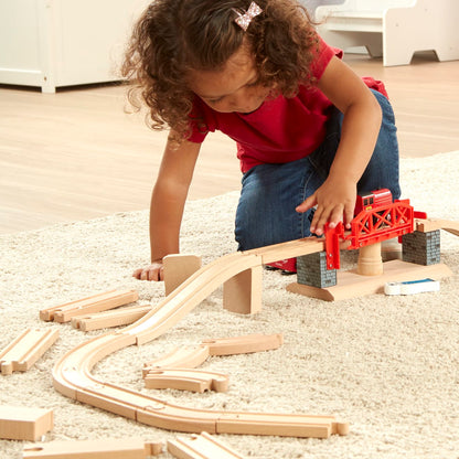 Melissa & Doug Swivel Bridge Train Set