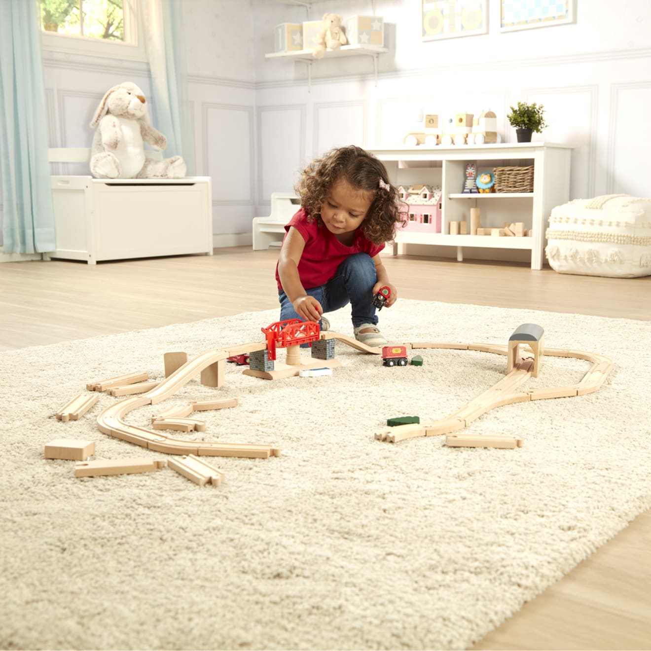 Melissa & Doug Swivel Bridge Train Set
