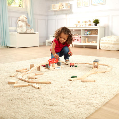 Melissa & Doug Swivel Bridge Train Set