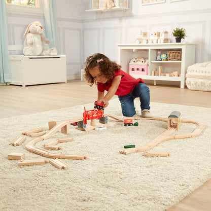 Melissa & Doug Swivel Bridge Train Set