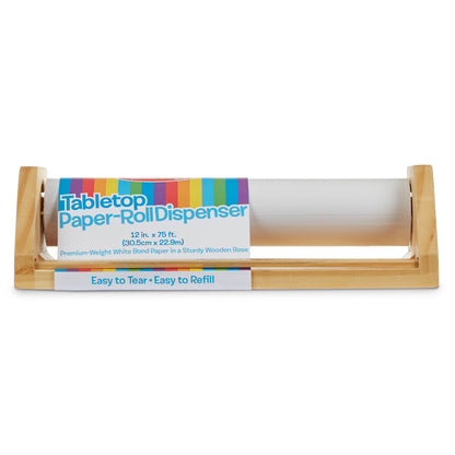 Melissa & Doug Wooden Tabletop Paper Roll Dispenser