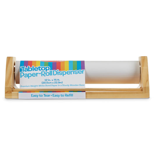 Melissa & Doug Wooden Tabletop Paper Roll Dispenser