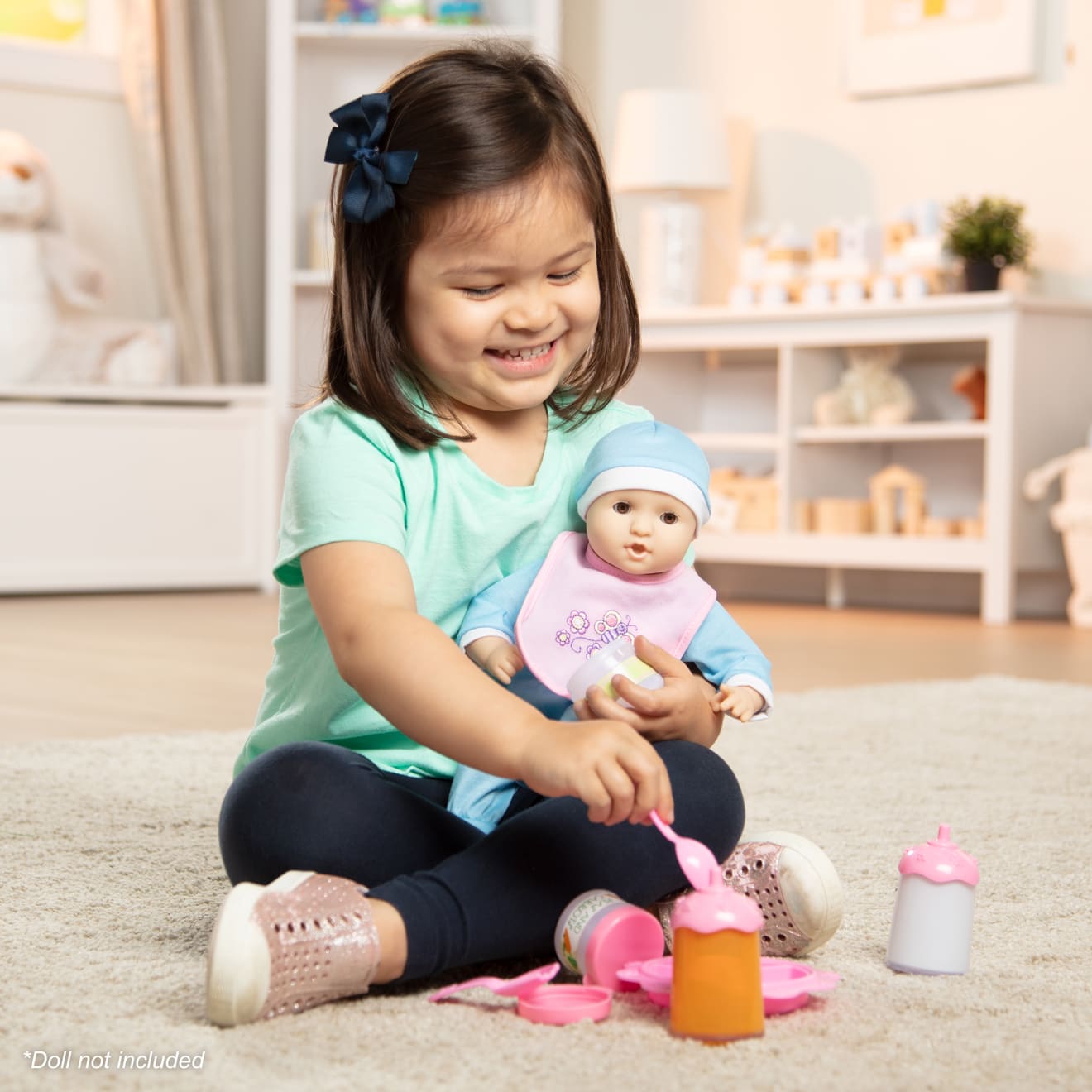 Melissa & Doug Mine To Love - Baby Food & Bottle Set