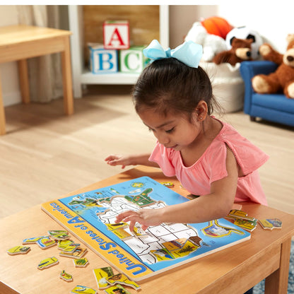 Melissa & Doug U.S.A. Map Wooden Puzzle