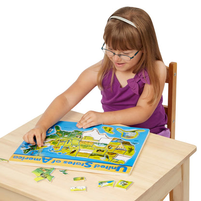 Melissa & Doug U.S.A. Map Wooden Puzzle