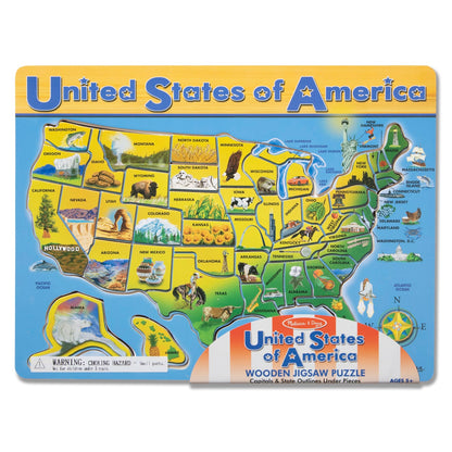 Melissa & Doug U.S.A. Map Wooden Puzzle
