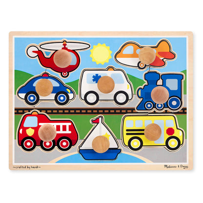 Melissa & Doug Vehicles Jumbo Knob Puzzle - 8 Pieces