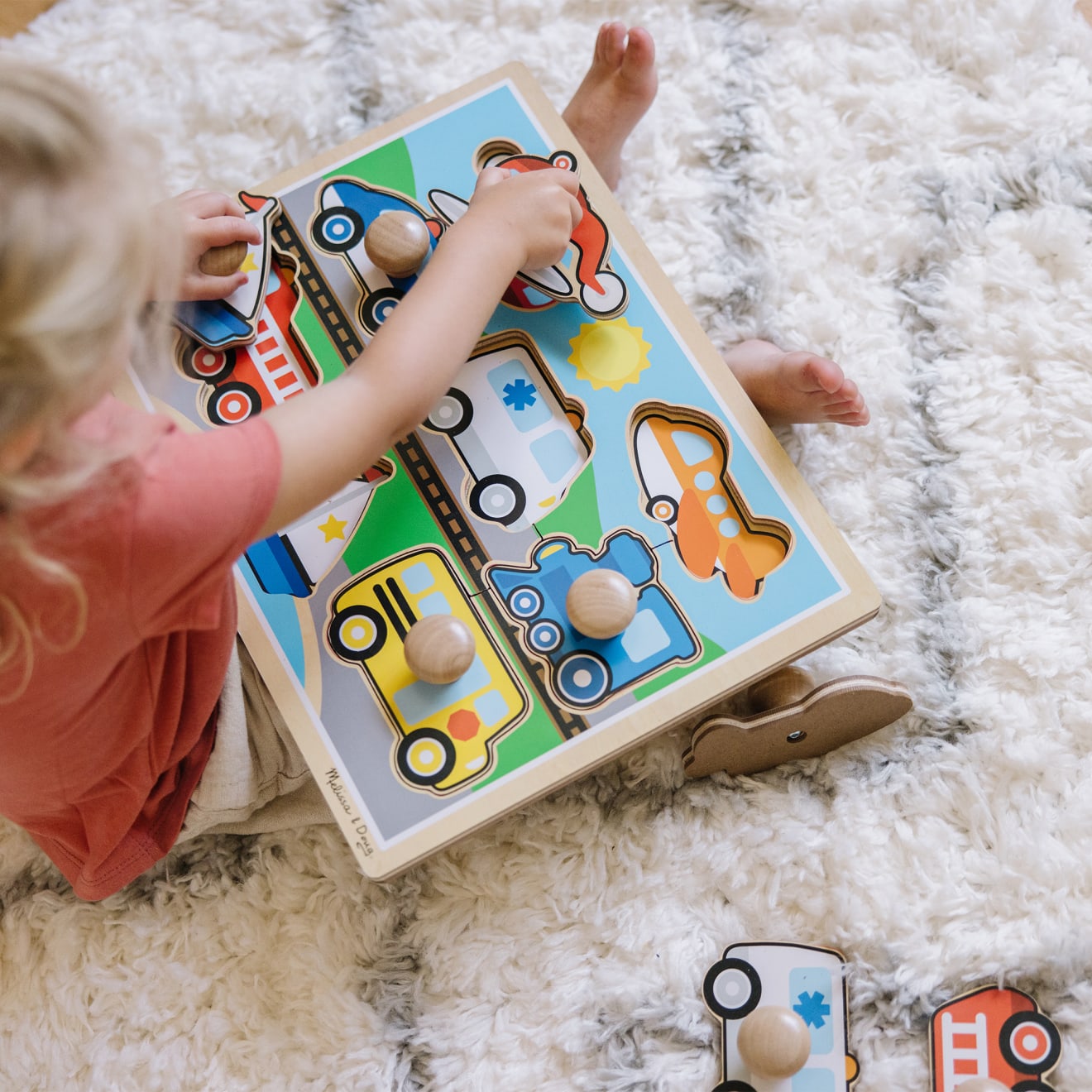 Melissa & Doug Vehicles Jumbo Knob Puzzle - 8 Pieces