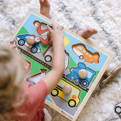 Melissa & Doug Vehicles Jumbo Knob Puzzle - 8 Pieces
