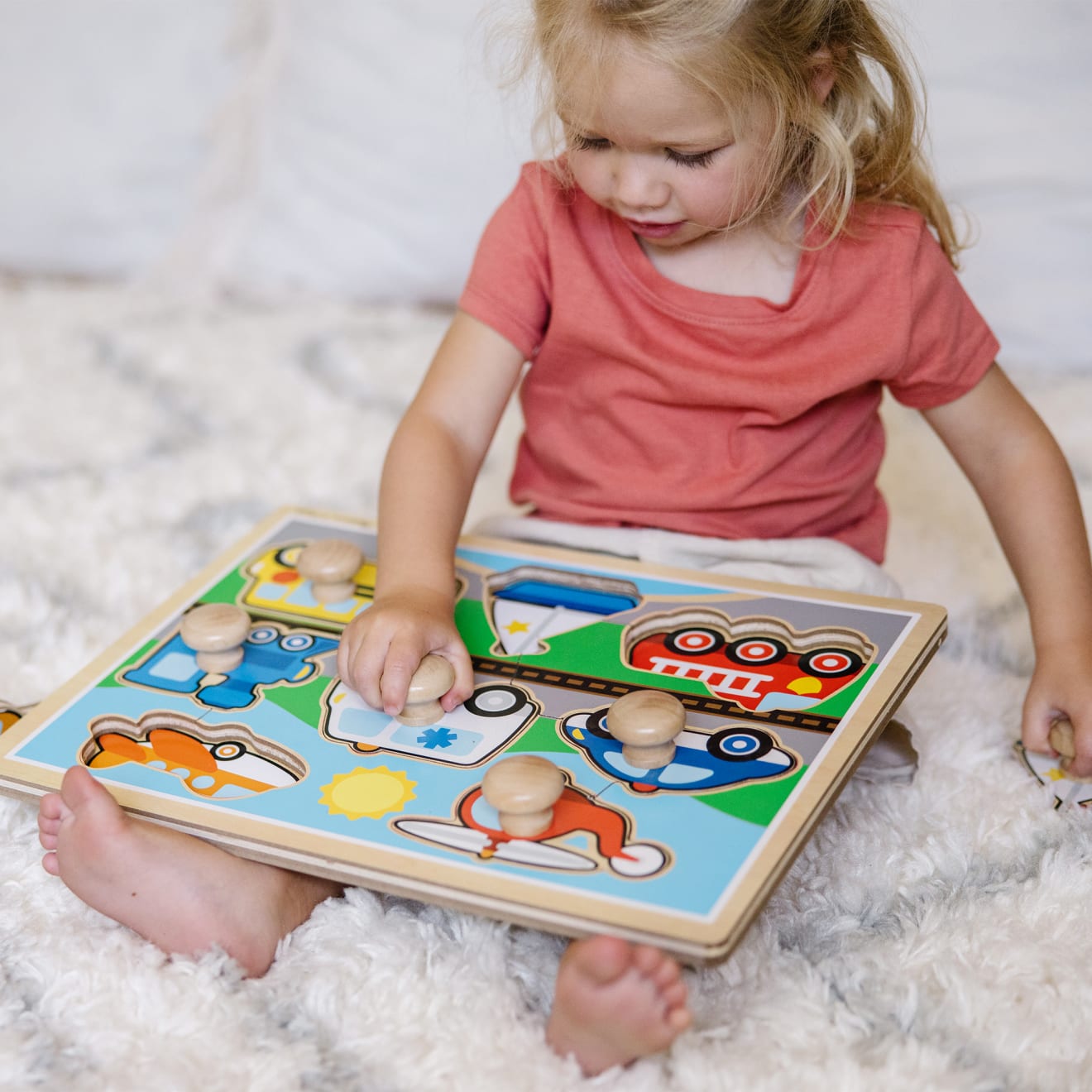 Melissa & Doug Vehicles Jumbo Knob Puzzle - 8 Pieces