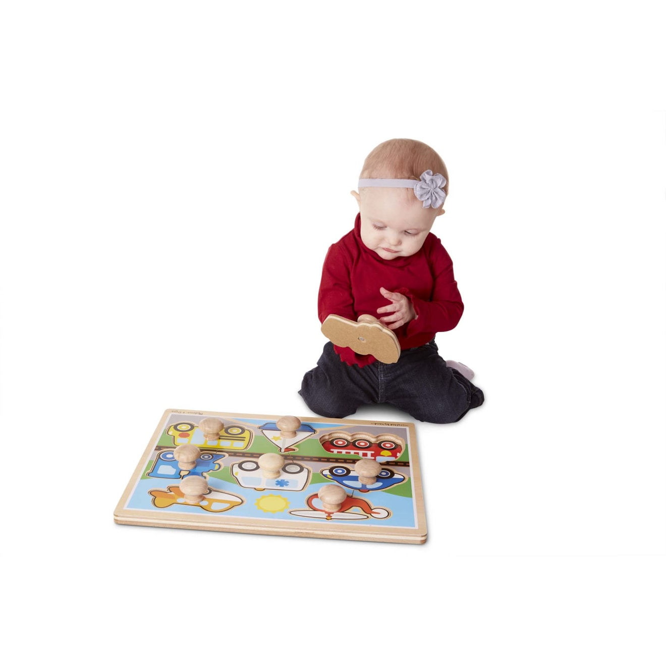 Melissa & Doug Vehicles Jumbo Knob Puzzle - 8 Pieces