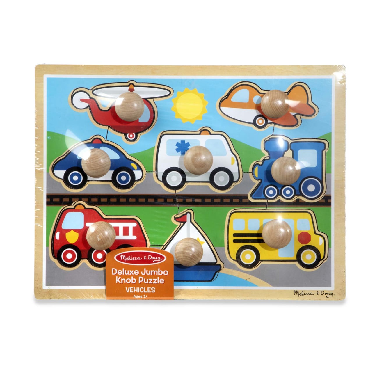 Melissa & Doug Vehicles Jumbo Knob Puzzle - 8 Pieces