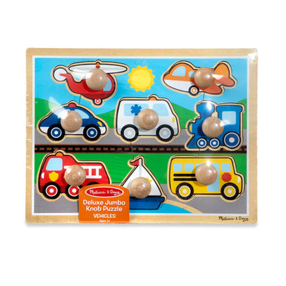 Melissa & Doug Vehicles Jumbo Knob Puzzle - 8 Pieces