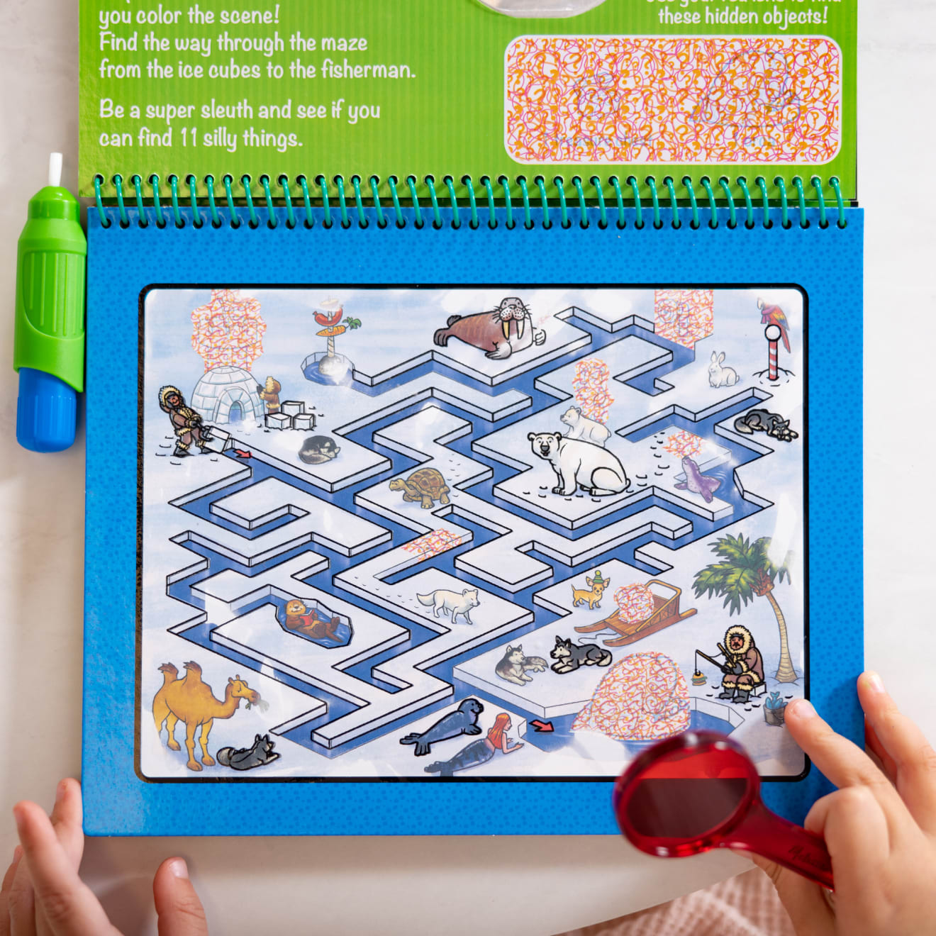 Melissa & Doug Water Wow! Animal Antics Deluxe Water-Reveal Pad - On The Go Travel Activity