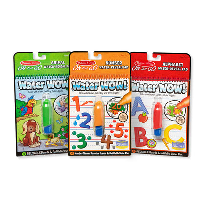 Melissa & Doug Water Wow Bundle - Animals, Alphabet & Numbers