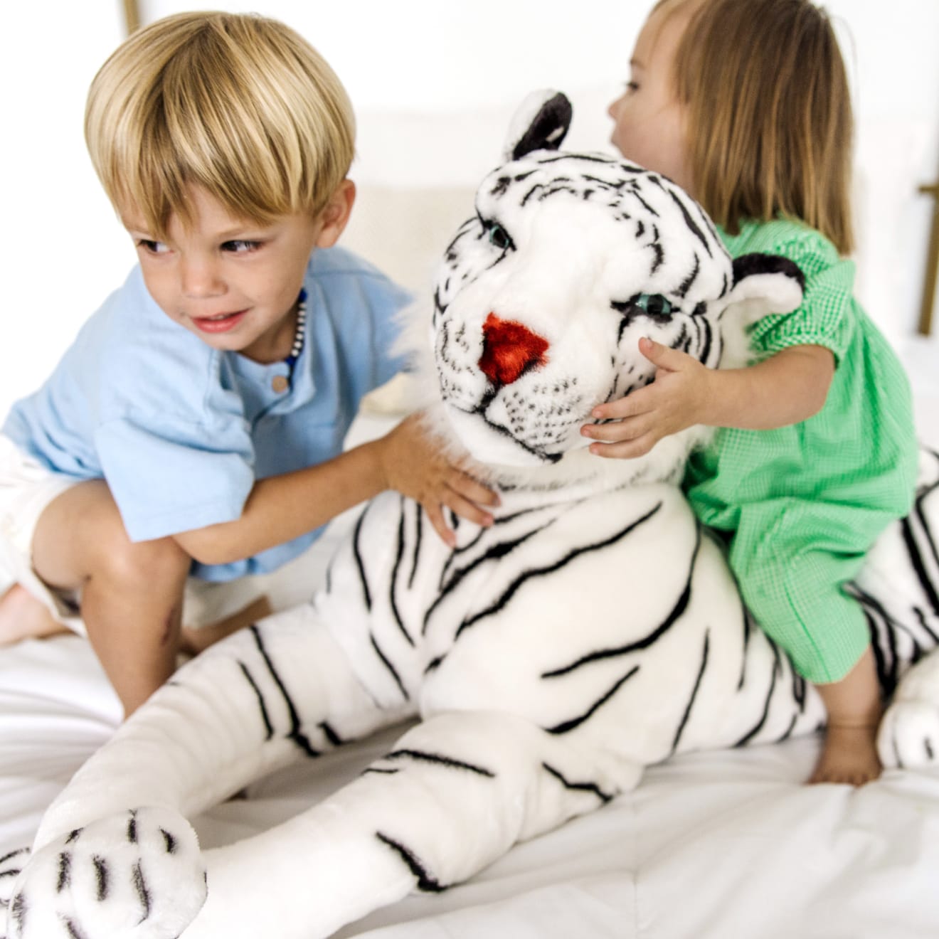 Melissa & Doug White Tiger Giant Stuffed Animal