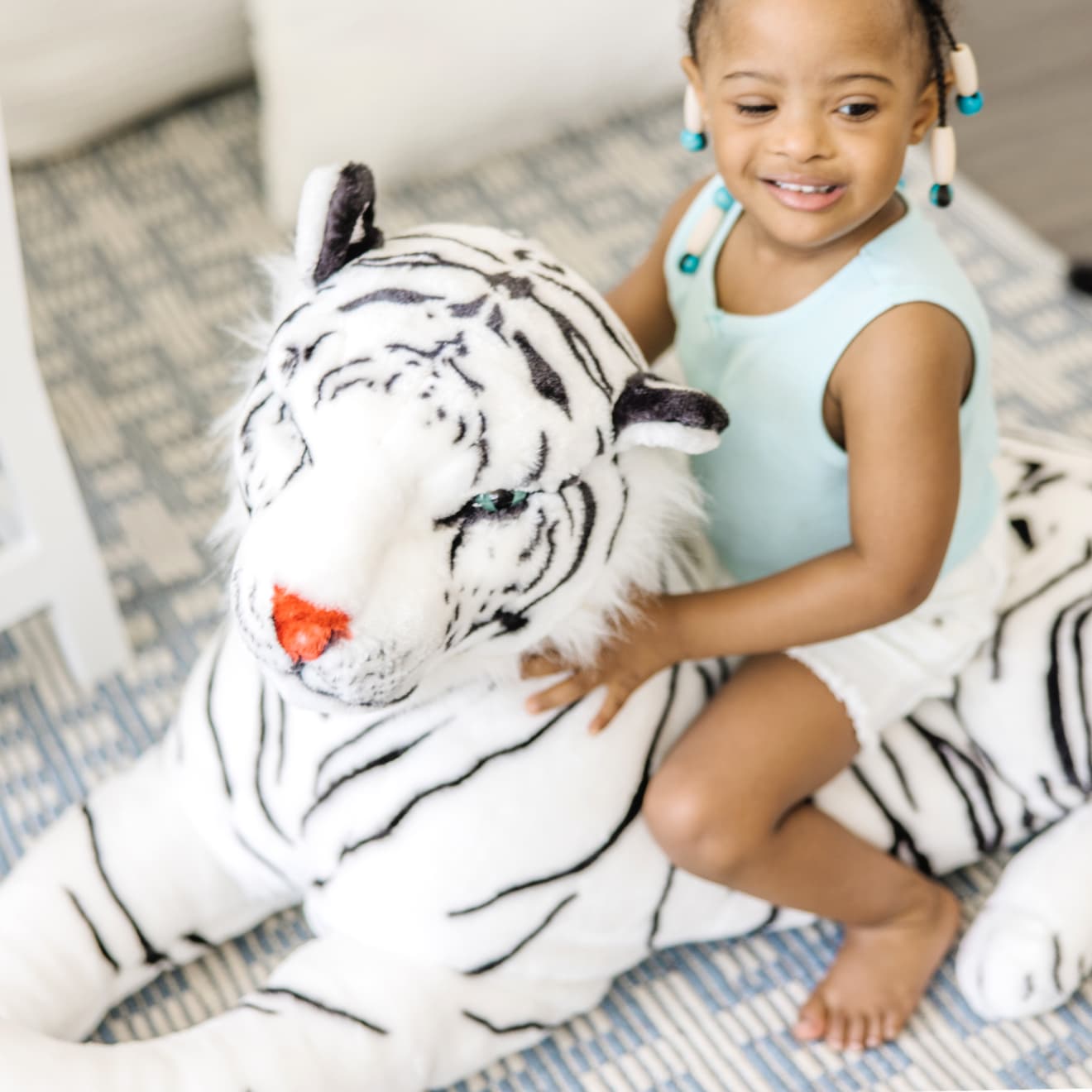 Melissa & Doug White Tiger Giant Stuffed Animal