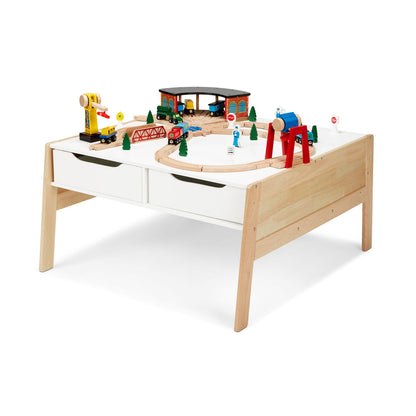 Melissa & Doug Wooden Art & Activity Table With Bins