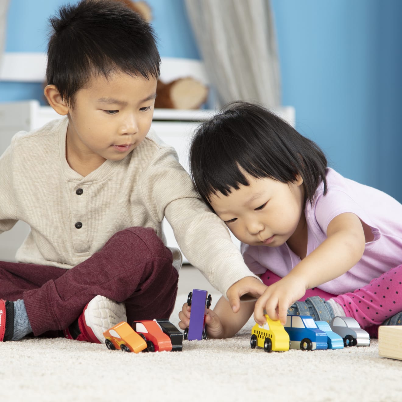 Melissa & Doug Wooden Cars Set - 9 Pieces