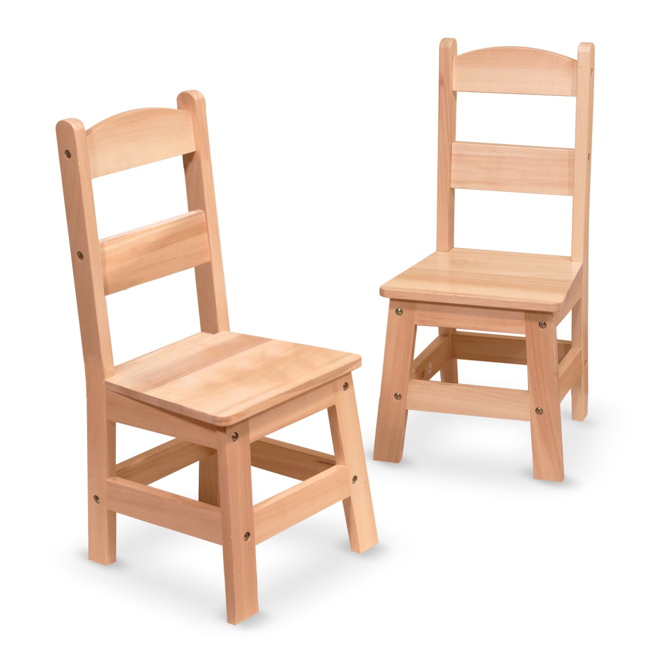 Melissa & Doug Pair Of Solid Wood Chairs 2-Piece Set