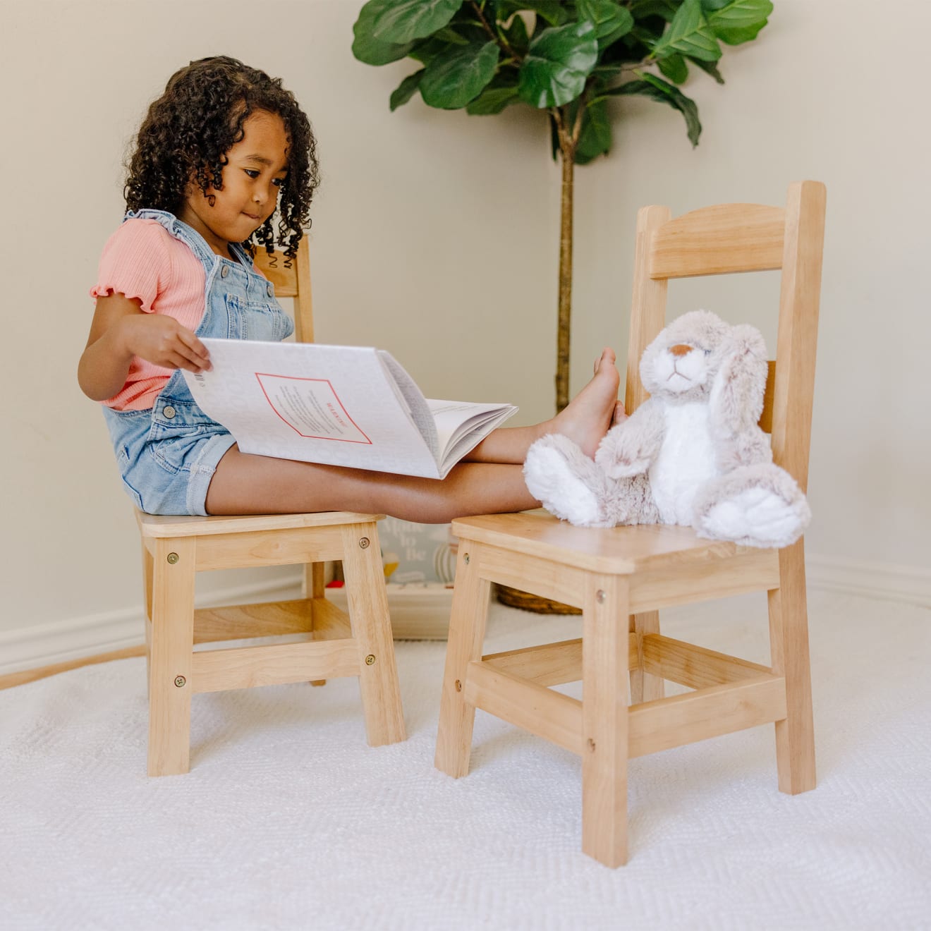 Melissa & Doug Pair Of Solid Wood Chairs 2-Piece Set