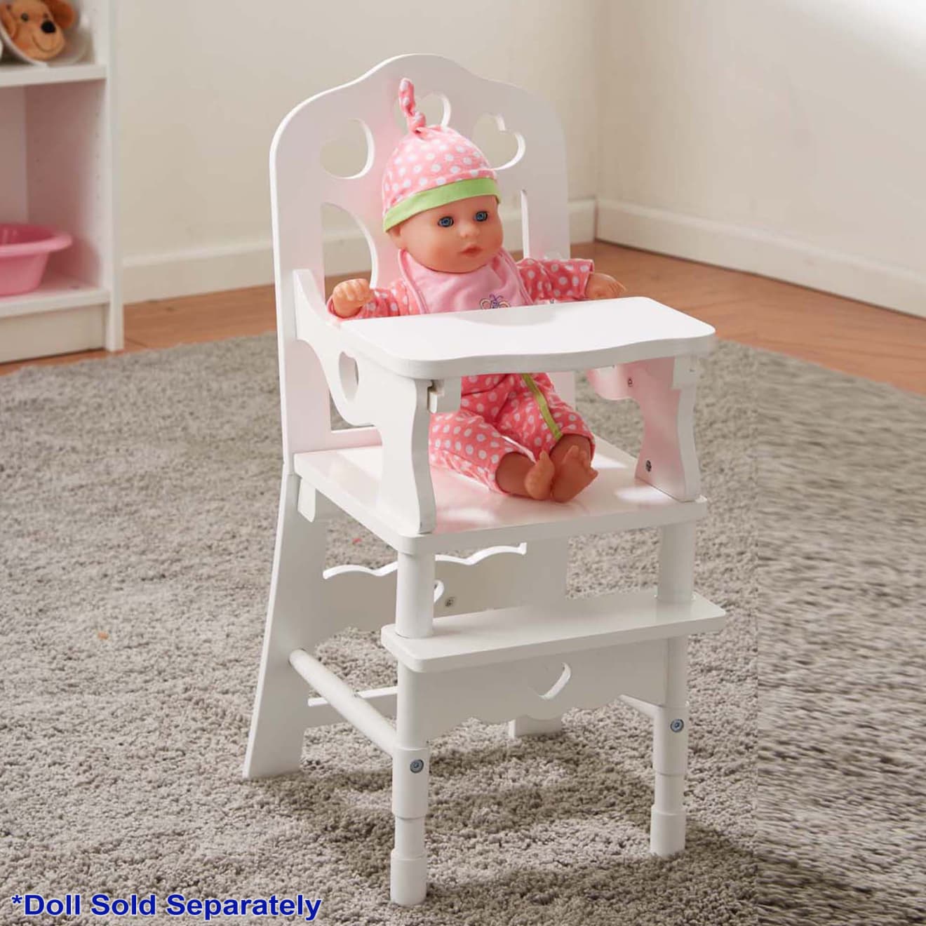 Melissa & Doug Wooden Doll High Chair