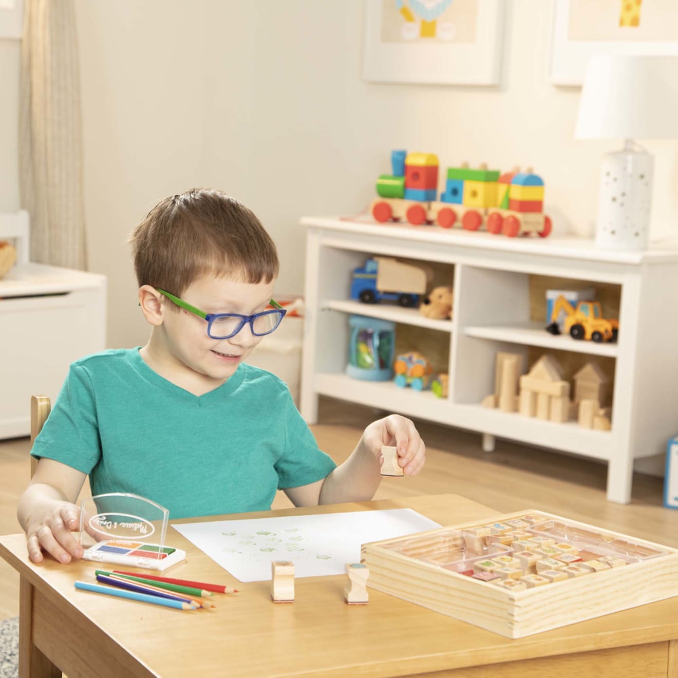 Melissa & Doug Wooden Favorite Things Stamp Set
