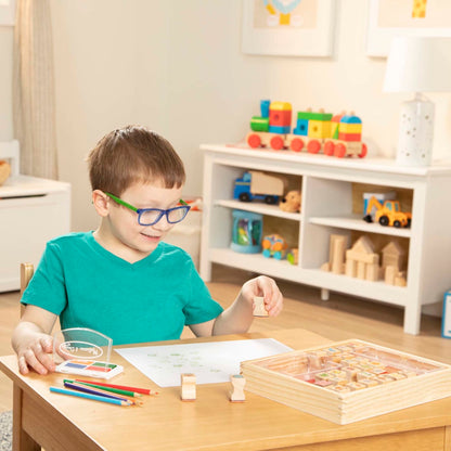 Melissa & Doug Wooden Favorite Things Stamp Set