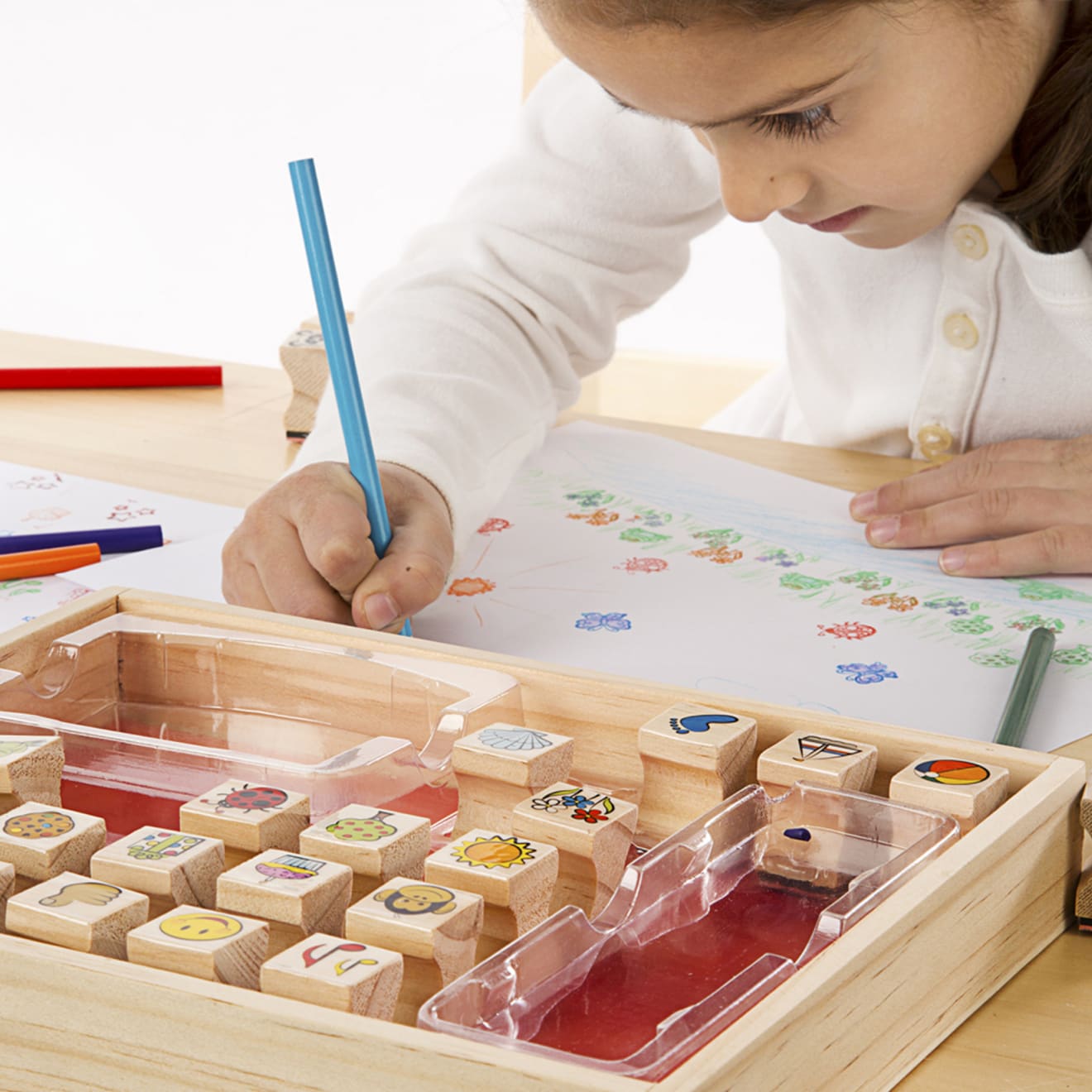 Melissa & Doug Wooden Favorite Things Stamp Set
