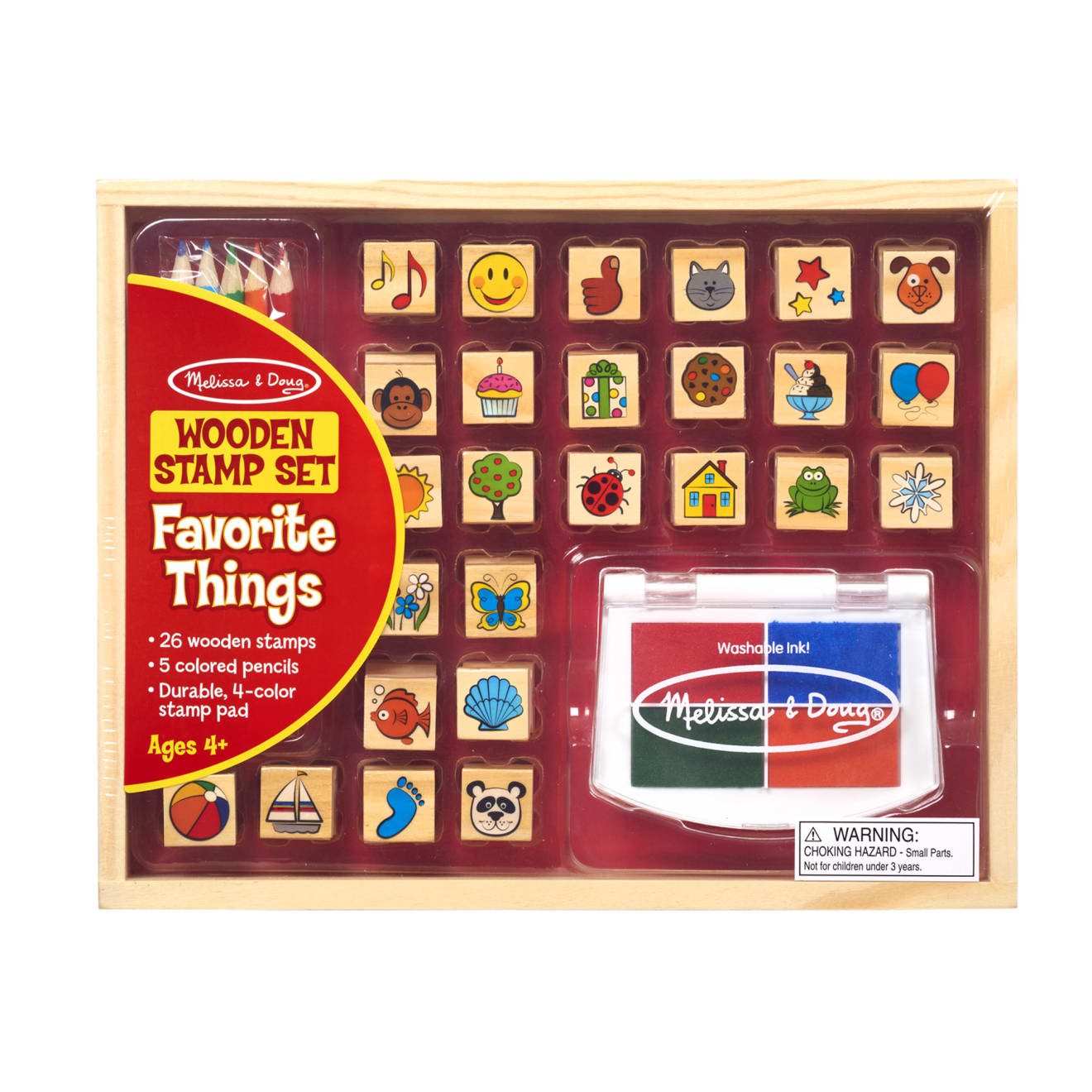 Melissa & Doug Wooden Favorite Things Stamp Set
