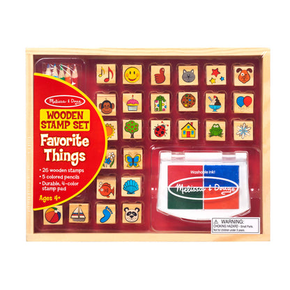Melissa & Doug Wooden Favorite Things Stamp Set