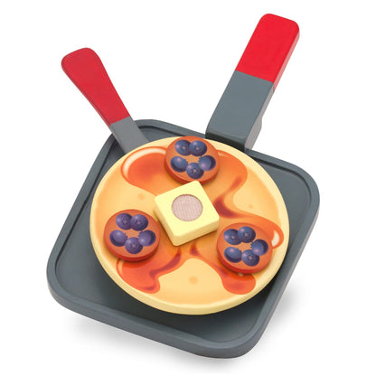 Melissa & Doug Flip & Serve Pancake Set - Wooden Play Food