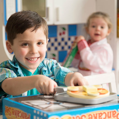 Melissa & Doug Flip & Serve Pancake Set - Wooden Play Food