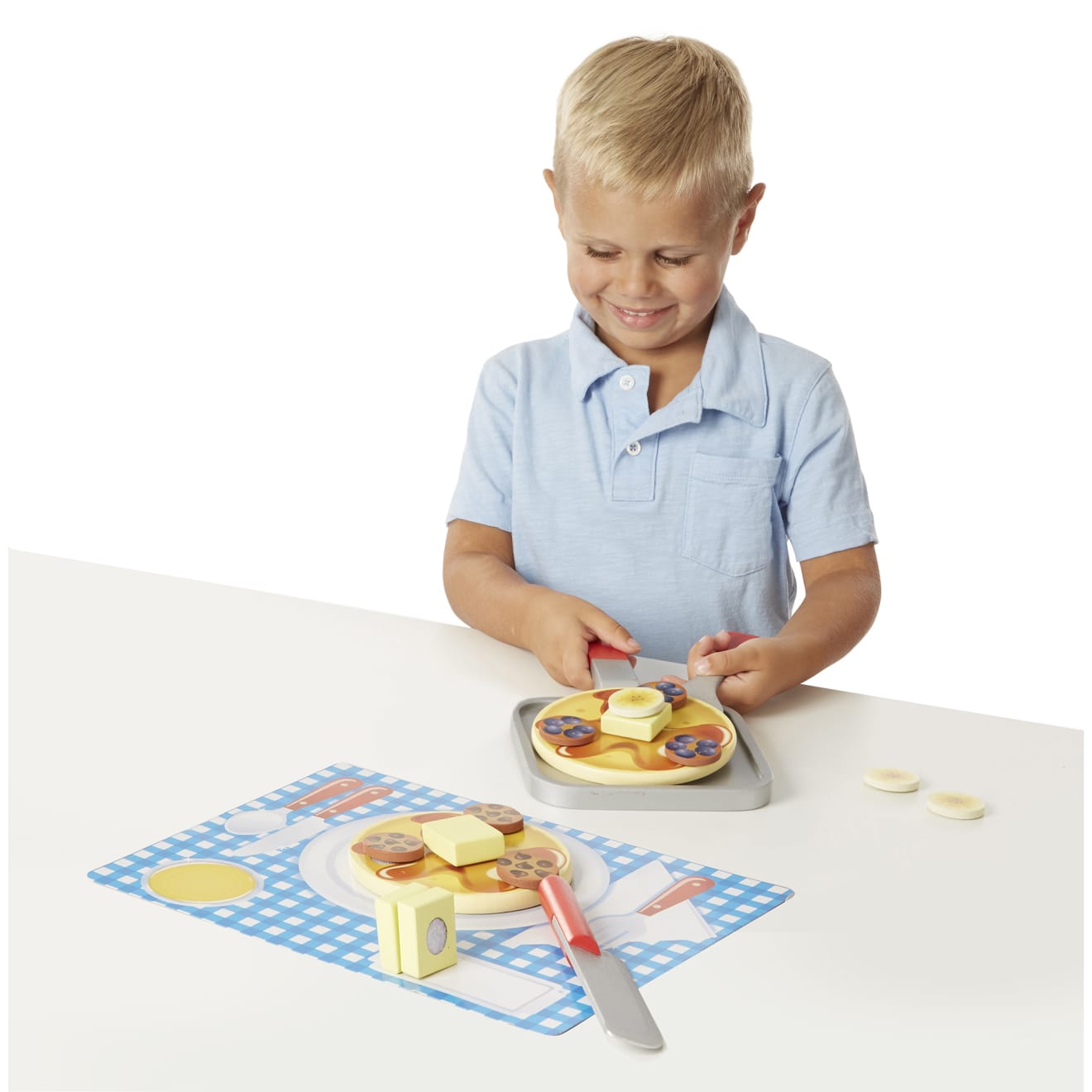 Melissa & Doug Flip & Serve Pancake Set - Wooden Play Food