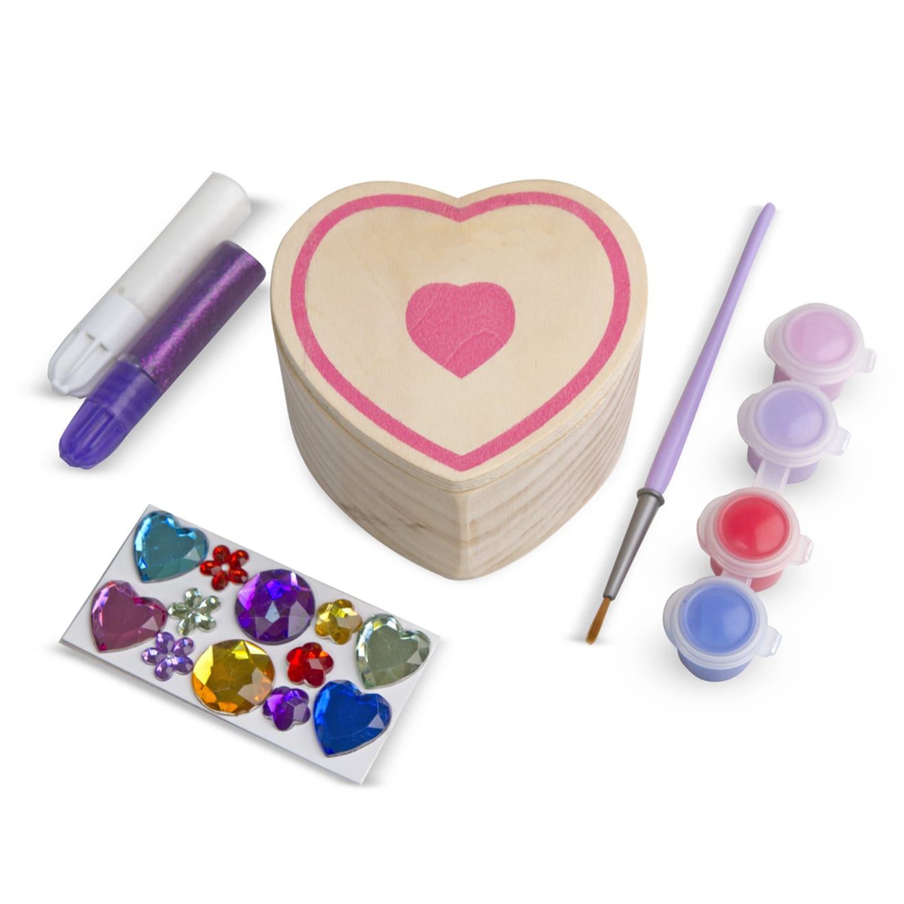 Melissa & Doug Decorate-Your-Own Wooden Heart Box
