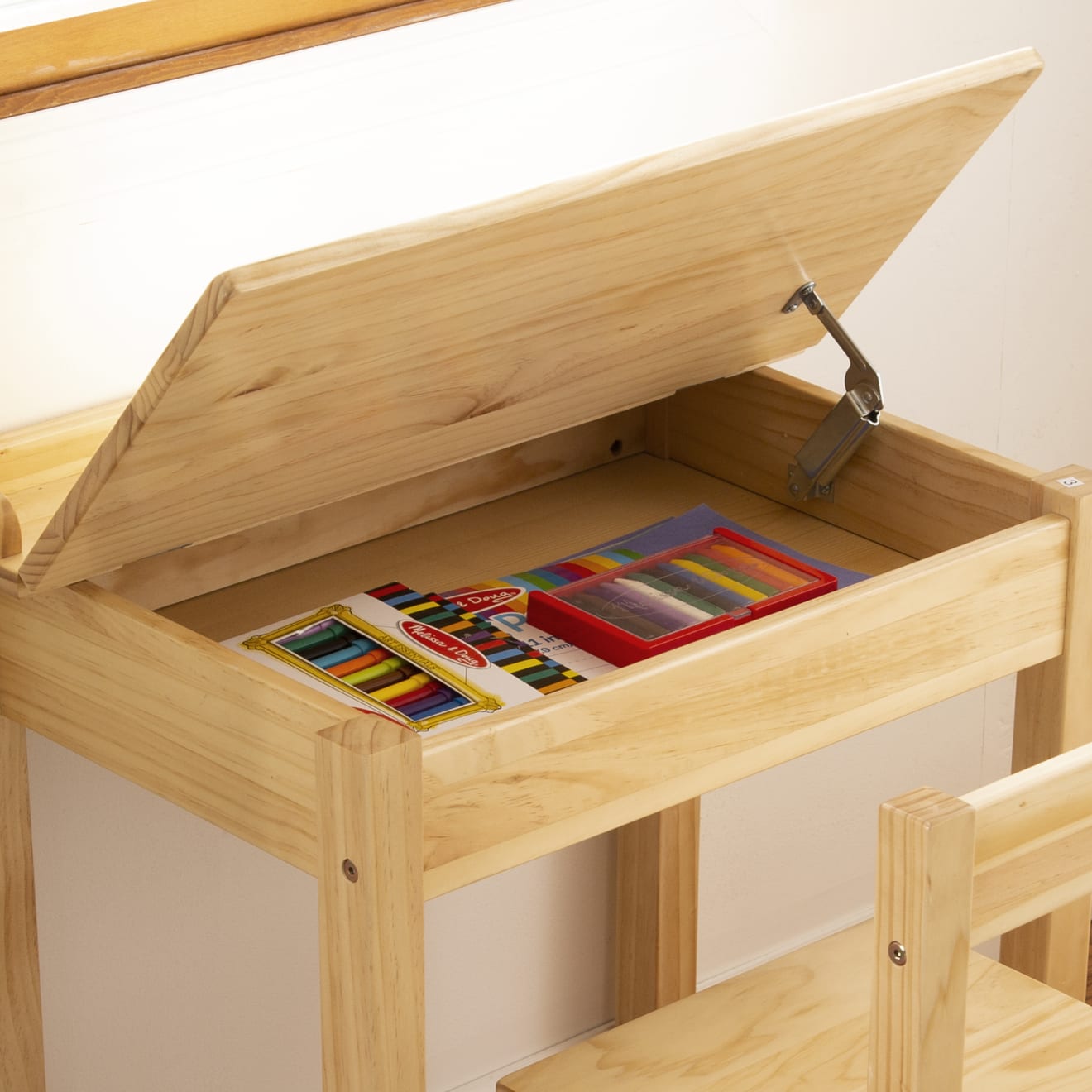Melissa & Doug Child's Lift-Top Desk & Chair - Honey
