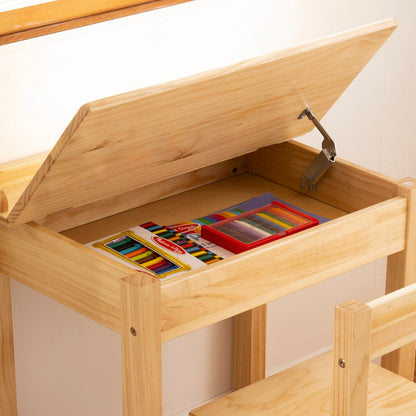 Melissa & Doug Child's Lift-Top Desk & Chair - Honey